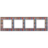 Рамка 4-м 14-5104-00 стекло Elegance прозрачный+бел. ЭРА Б0034523