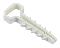 Дюбель-хомут 6х14мм для плоского кабеля нейлон бел. (уп.25шт) IEK UDH14-06-14-025-K01