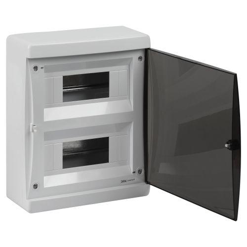 Корпус навесной COMFORT ЩРН-П-18 IP41 пластик. прозр. крышка бел. Эра Б0067239