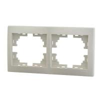 Рамка 2-м Mira горизонт. крем. LEZARD 701-0300-147