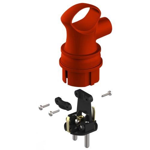 Вилка угловая VX12-R-IP44 16А IP44 с заземл. с кольцом каучук красн. Эра Б0069324