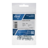 Гайка шестигранная М4 DIN 934 цинк. (пакет) (уп.50шт) Zitar 103023