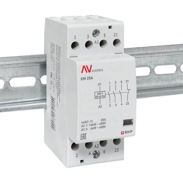Контактор модульный КМ 25А 3NO+1NC 230В AC (2 мод.) AVERES EKF km-av-2-25-31-230V
