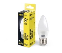 Лампа светодиодная 9Вт C35 свеча 4000К нейтр. бел. E27 230В IEK LLE-C35-9-230-40-E27