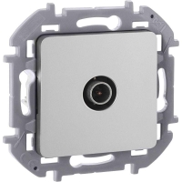 Розетка телевизионная TV Inspiria 2дБ 0-2400мГц с топологией "звезда" механизм алюм. IEK 673852