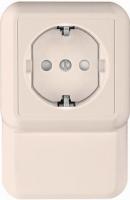 Розетка 1-м ОП Прима 16А 250В защ. шторки с заземл. надплин. (опт. упак) бел. SchE RA16-003-2M-B