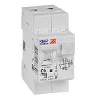 Выключатель автоматический дифференциального тока 2п OptiDin D63-23C6-AC-У3 C6 100мА 4.5кА с защитой от сверхтоков КЭАЗ 328110