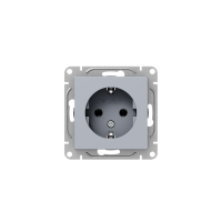 Розетка СП Эпика 16А с заземл. без защ. шторок механизм алюм. EKF UP1-SOA-110