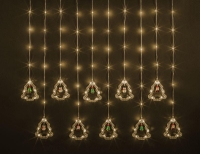 Гирлянда светодиодная "Бахрома" "Елки и фигурки" 95 007 NGF-D034-01 3х0.6м WW IP20 Navigator 95007