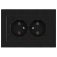 Розетка 2-м СП Accent 6-204-05 16А IP20 250В 2P AL/CU антрацит Intro Б0063465