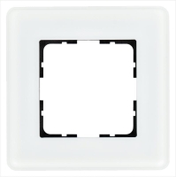 Рамка 1-м G-Glass закругленная стекло матов. бел. Jasmart G1001GW-RM