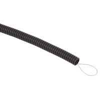 Труба гофрированная d20мм с протяжкой безгалоген. трудногорючая (FRHF) черн. (уп.100м) Эра Б0068907