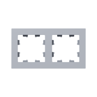 Рамка 2-м Эпика пластик алюм. EKF UP1-FPA-02