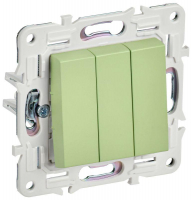 Выключатель 3-кл. SKANDY 10А SK-V11G мятный IEK SK-V30-0-10-K06