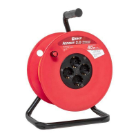 Удлинитель на катушке 4х40м без заземл. 6А IP20 Атлант 2.0 1.3кВт ПВС 2х0.75 PROxima EKF UKA02-06-275-4-40