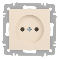 Розетка 1-м СП Accent 6-201-02 16А IP20 250В 2P сл. кость Intro Б0063659