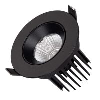 Светильник светодиодный MS-ATOLL-BUILT-TURN-R94-10W Warm3000 (BK 36 deg 230В) IP54 металл Arlight 044618