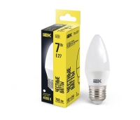 Лампа светодиодная 7Вт C35 свеча 4000К нейтр. бел. E27 230В IEK LLE-C35-7-230-40-E27