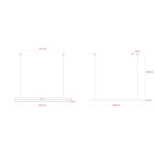 Светильник светодиодный Geometria Block SPO-116-B-40K-024 24Вт 4000К 1750лм IP40 1200х70х50мм подвесной драйвер внутри черн. Эра Б0058865