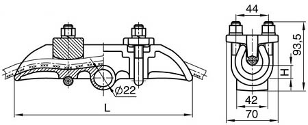 Зажим поддерживающий глухой ПГ-2-10