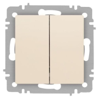 Переключатель 2-кл. СП Accent 6-107-02 10А IP20 250В AL/CU сл. кость Intro Б0063558