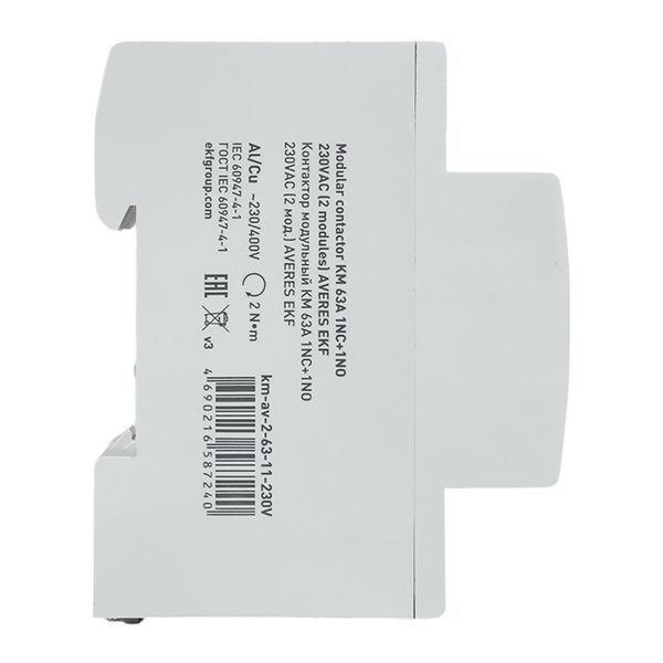 Контактор модульный КМ 63А 1NC+1NO 230В AC (2 мод.) AVERES EKF km-av-2-63-11-230V