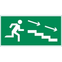 Знак "ПО ЛЕСТНИЦЕ ВНИЗ ВПРАВО" 180х90мм для аварийно-эвакуационного светильника Compact VARTON V5-EM04-60.004.037