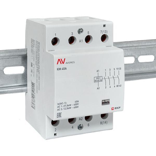 Контактор модульный КМ 40А 4NO 230В AC (3 мод.) AVERES EKF km-av-3-40-40-230V