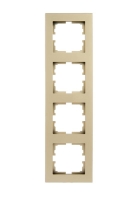 Рамка 4-м VESNA вертик. без вставки зол. LEZARD 742-3600-154