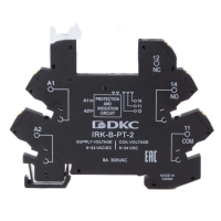 Колодка ультратонкая для реле RIS вх. напр. 6-24В AC/DC push-in клеммы DKC IRK-B-PT-2