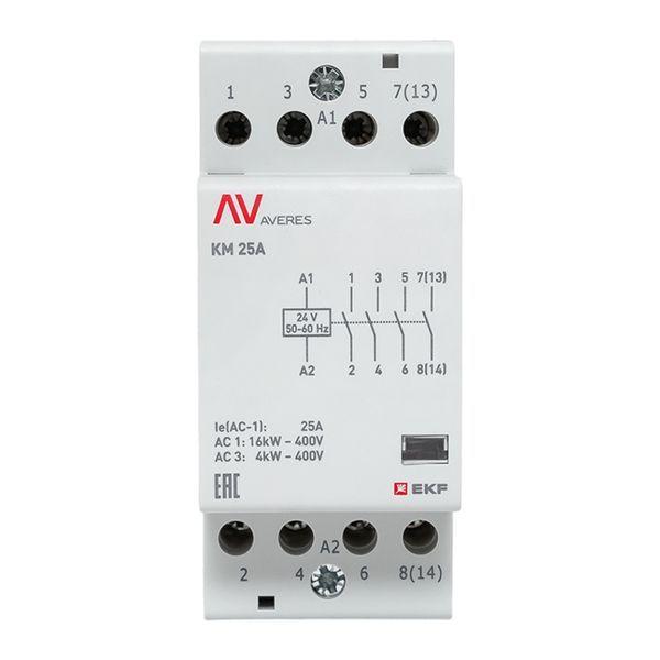 Контактор модульный КМ 25А 4NO 24В AC (2 мод.) AVERES EKF km-av-2-25-40-24V