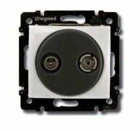 Розетка телевизионная оконечная TV/FM СП Valena 10дБ механизм сл. кость IEK 695620