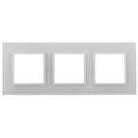Рамка 3-м 14-5103-01 стекло Elegance бел.+бел. Эра Б0059170