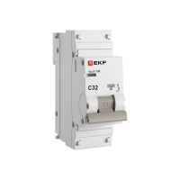 Выключатель автоматический модульный 1п C 32А 10кА ВА 47-100 PROxima EKF mcb47100-1-32C-pro