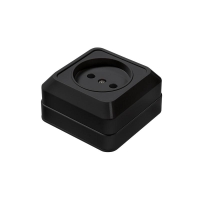 Розетка 1-м BOLLETO накладная 7022B черн. IN HOME 4690612061030