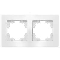 Рамка 2-м Афина стеклянная бел. UNIVersal 2243