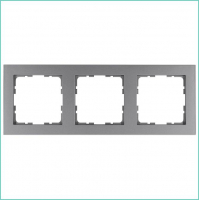 Рамка 3-м G-Classic алюм. Jasmart G1003S