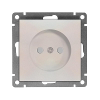 Розетка 1-м СП Афина 16А IP20 без заземл. защ. шторки механизм жемчуж. Universal A0047-OBr