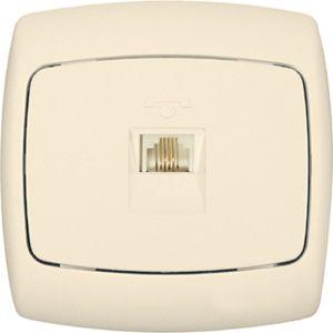 Розетка телефонная 1-м СП Рондо RJ11 сл. кость SchE RT-4S-SI (РТ-4С-си)