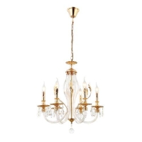 Люстра Melanie 1020-206 6хЕ14 40Вт хрусталь классика Rivoli Б0047907