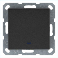 Выключатель 1-кл. 10А IP20 с подсветкой механизм антрацит Jasmart G3011NB