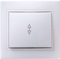 Переключатель проходной 1-кл. СП Кварта 10А IP20 ВСп10-1-0-КБ бел. GENERICA EVK12-K01-10-DM