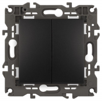 Переключатель 2-кл. СП Elegance 14-1106-05 10А IP20 250В 10AX механизм антрацит Эра Б0034247