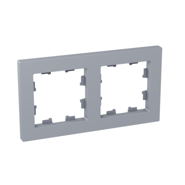 Рамка 2-м Эпика пластик алюм. EKF UP1-FPA-02