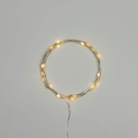 Гирлянда светодиодная "Роса" с крупными каплями 2м 20LED тепл. бел. IP20 2хCR2032 (в комплекте) Neon-Night 302-006