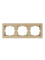 Рамка 3-м VESNA горизонт. без вставки зол. LEZARD 742-3600-148