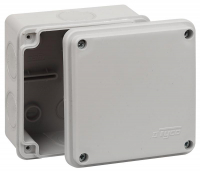 Коробка распределительная ОП 100х100х50мм двухкомпонентн. 7 вводов IP66 сер. Ruvinil 67250