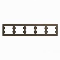 Рамка 5-м Glossa горизонт. шоколад SE GSL000805