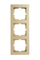 Рамка 3-м VESNA вертикал. без вставки зол. LEZARD 742-3600-153