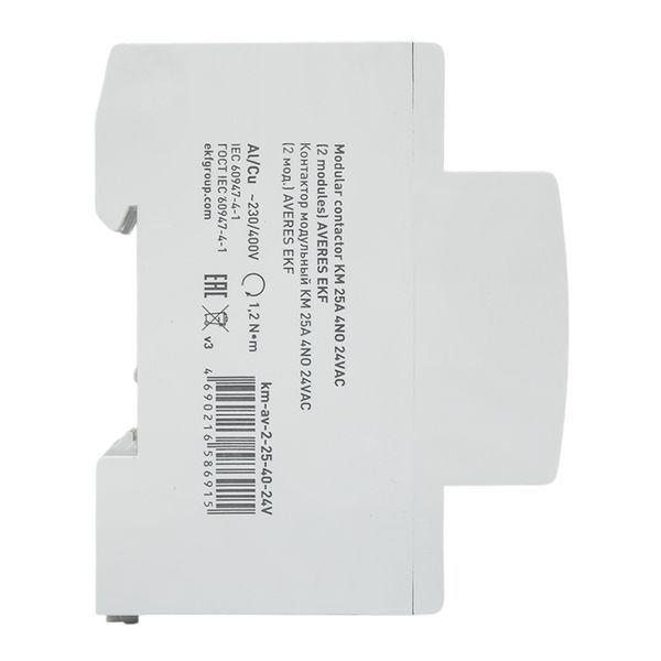 Контактор модульный КМ 25А 4NO 24В AC (2 мод.) AVERES EKF km-av-2-25-40-24V